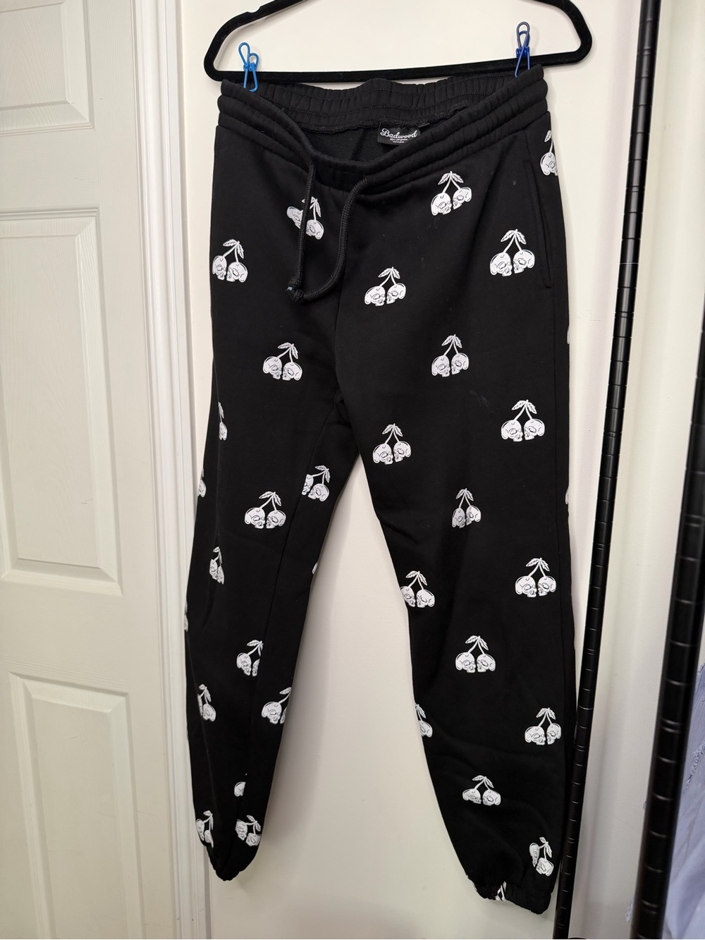 Badwood Black Cherry Print Jogger Pants